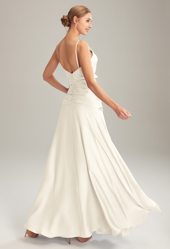 AW Nance Ivory  Long Bridesmaid Dresses
